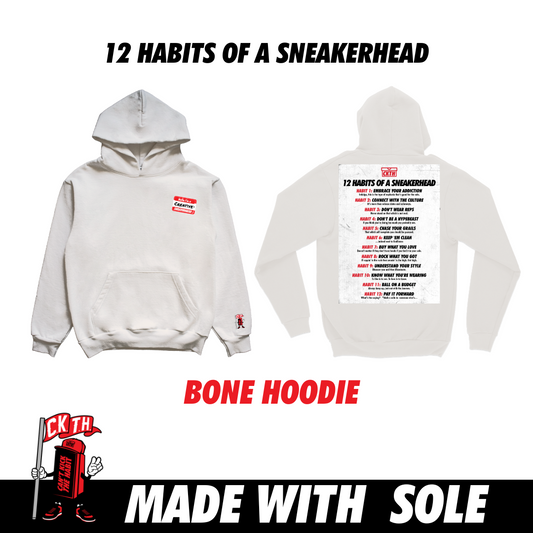 12 HABITS - BONE HOODIE